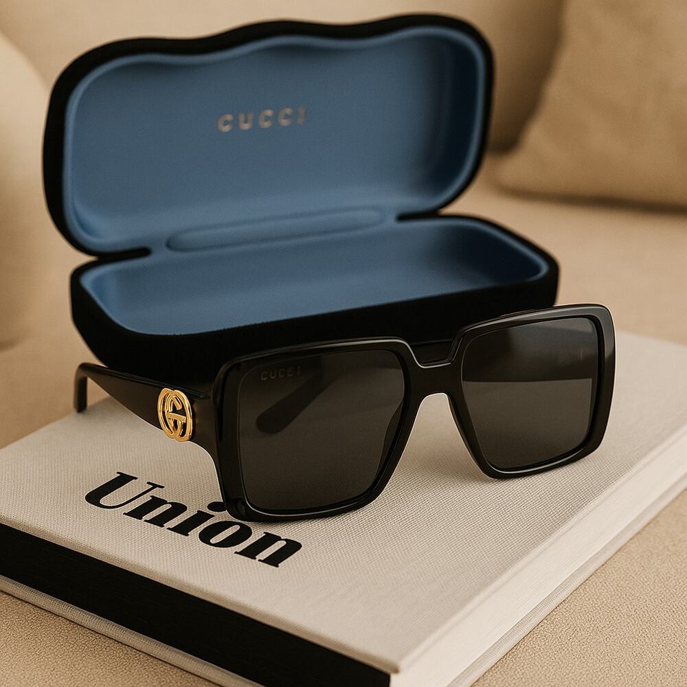 NEW Gucci GG1692SA 001 Black Frame Dark Grey Lenses 100% Authentic Sunglasses - Picture 2 of 14